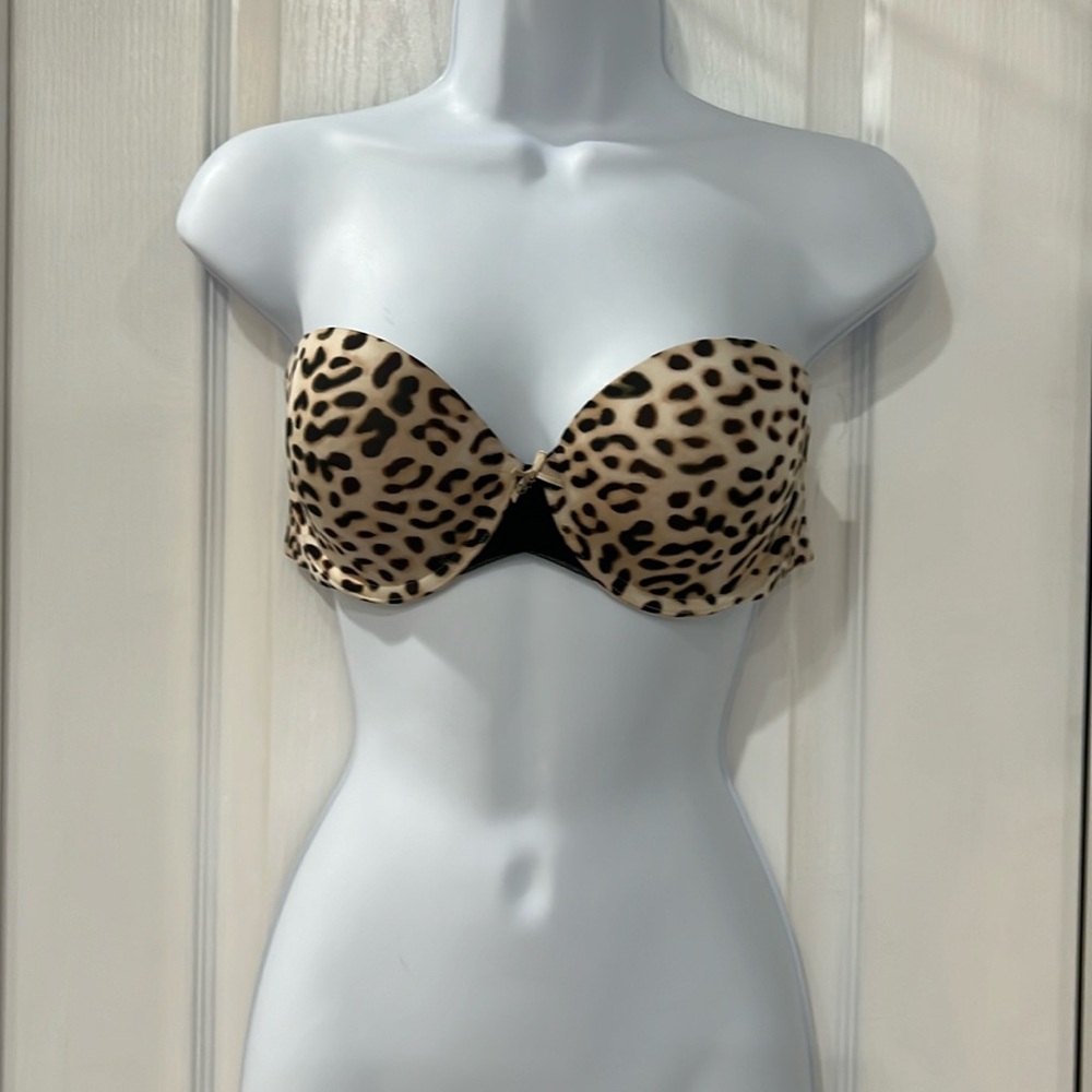 Victorias Secret Animal Print Strapless Bra Size 36B
